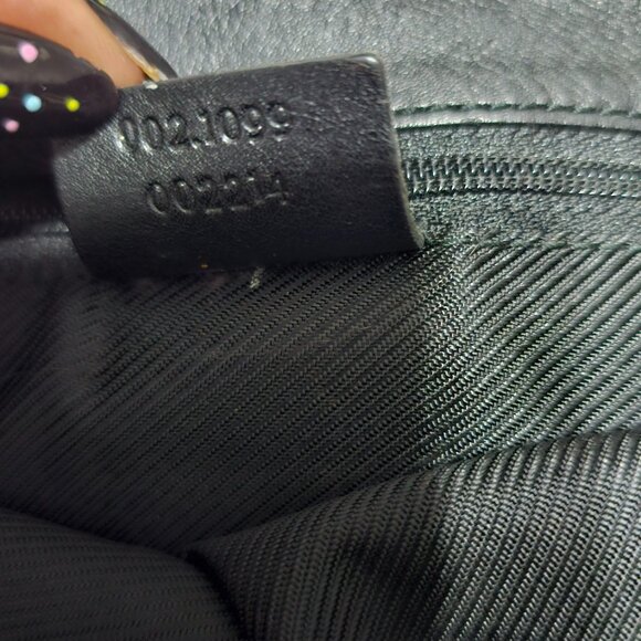 Gucci GG Black Canvas Tote Shoulder Bag Style 002.1095 Authentic Made in Italy - Picture 6 of 6